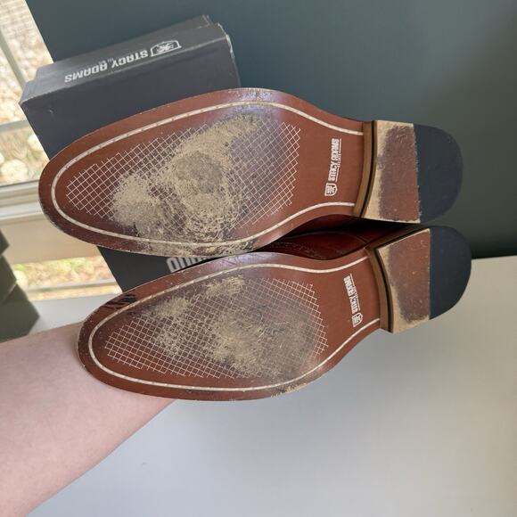 Stacy Adams Stratford Cognac Leather Monkstrap Dress Shoe 10M - Picture 4 of 6